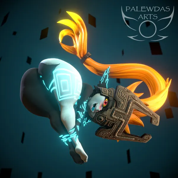 midna (nintendo, the legend of zelda) created by palewdas arts
