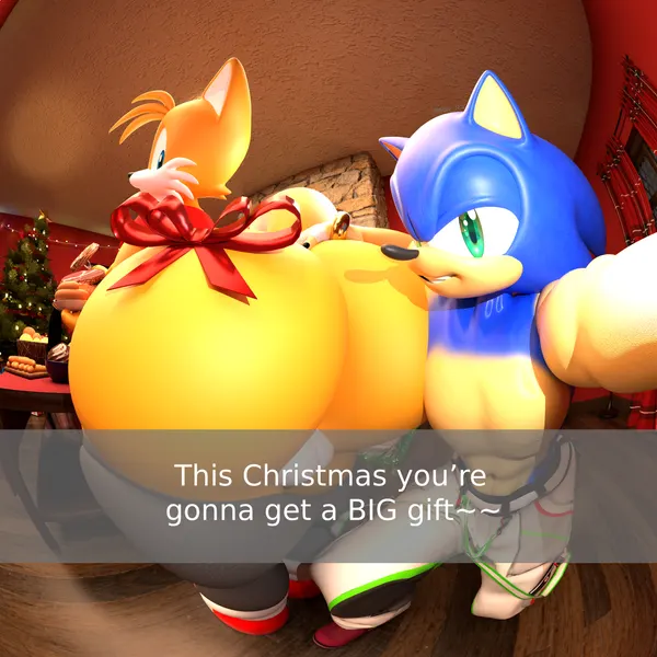 miles prower, sonic the hedgehog (christmas, sega) created by adri164