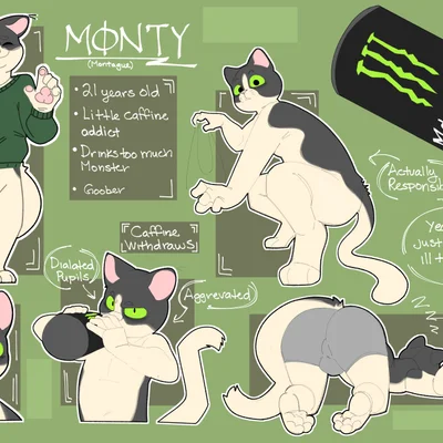 monty (sushiamazing) (monster energy, soda cats) created by sushiamazing