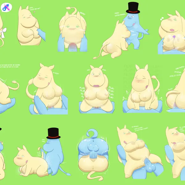 moominmamma, moominpappa (the moomins) created by tulipfox21