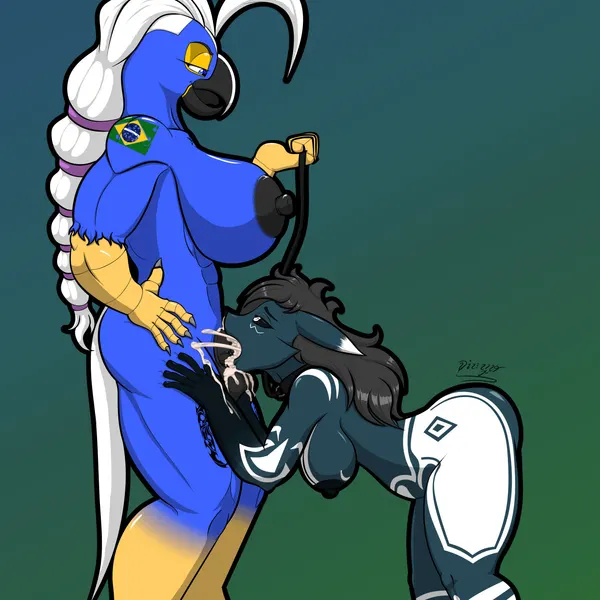 moon (rotjawenjoyer), quime (bandai namco, digimon) created by xdiegosilvax