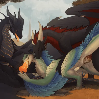 novax (ragnarok), syranoth emberscale (capcom, monster hunter) created by veoros