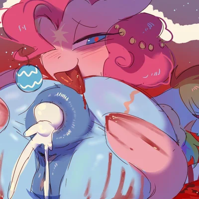 pinkie pie (mlp), rainbow dash (mlp) (friendship is magic, hasbro) created by sinful pie