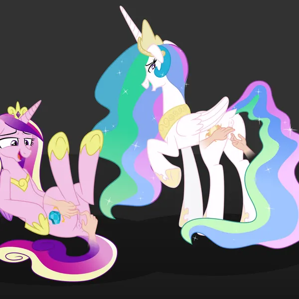 princess cadance (mlp), princess celestia (mlp) (friendship is magic, hasbro) created by metalhead97