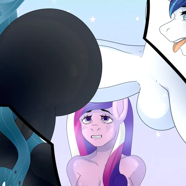 princess cadance (mlp), queen chrysalis (mlp), shining armor (mlp) (friendship is magic, hasbro) created by lindablood