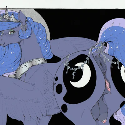 princess luna (mlp) (friendship is magic, hasbro) created by longinius, third-party edit