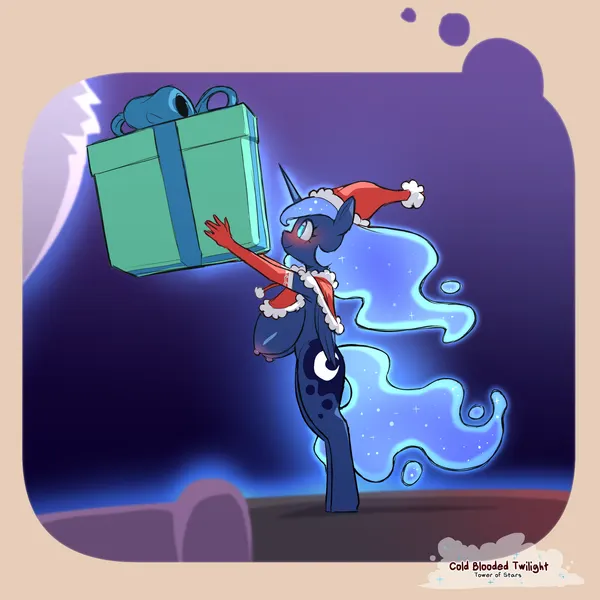 princess luna (mlp), twilight sparkle (mlp) (christmas, friendship is magic) created by cold-blooded-twilight