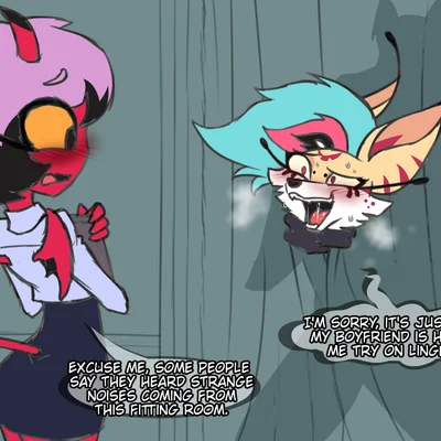 queen bee-lzebub (helluva boss), vortex (helluva boss) (hellaverse, helluva boss) created by h1draw