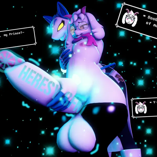 ralsei, tasque manager (deltarune, undertale (series)) created by heresy sfm