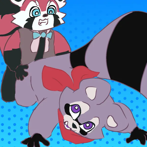 rambley raccoon, remi (jakeneutron) (indigo park) created by izih