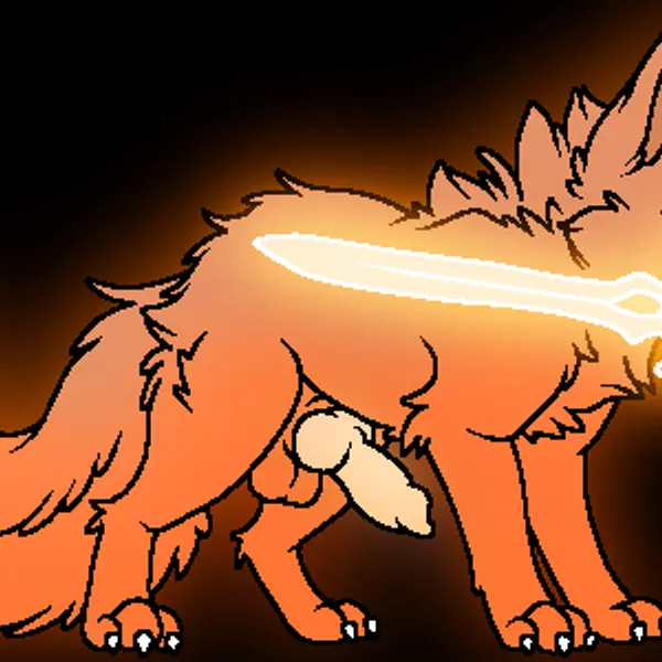 red wolf of radagon (elden ring, fromsoftware) created by xenoyia