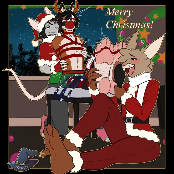 rhea (gagpal3), sora (gagpal3), trevon (christmas) created by trevhart