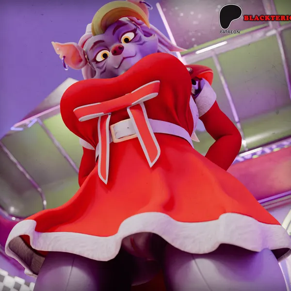 roxanne wolf (christmas, five nights at freddy's) created by blackterio
