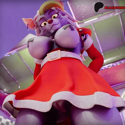 roxanne wolf (christmas, five nights at freddy's) created by blackterio