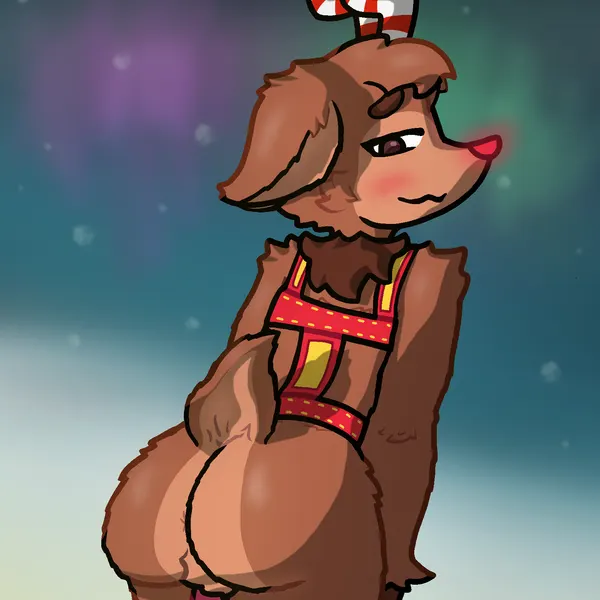 rudie (dandy's world) (blushcrunch studio, christmas) created by kitty doodles
