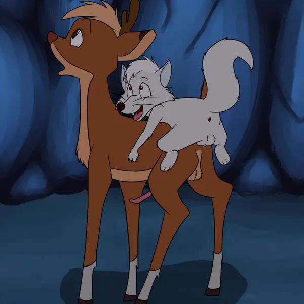 rudolph the red-nosed reindeer, slyly (christmas, rudolph the red-nosed reindeer: the movie) created by comjuke