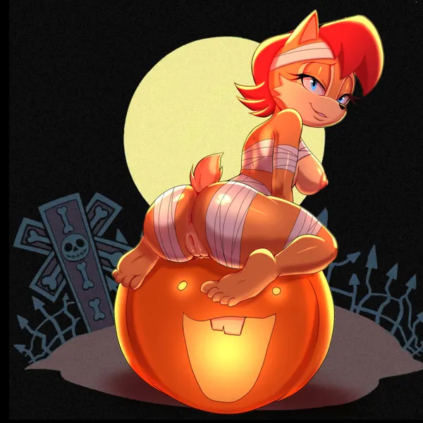 sally acorn (halloween, sega) created by 1lastshadow1