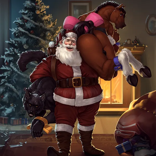 santa claus (christmas) created by satanic monkey
