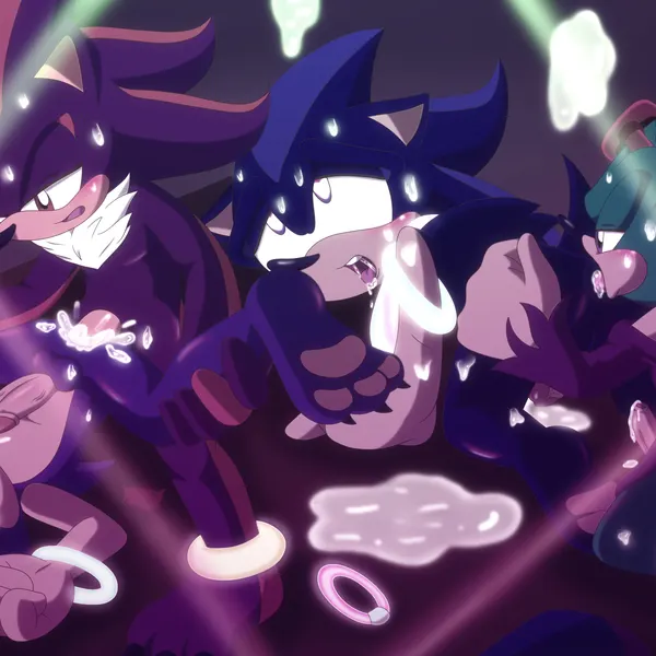 scourge the hedgehog, shadow the hedgehog, sonic the hedgehog (archie comics, sega) created by ladycherrybomba