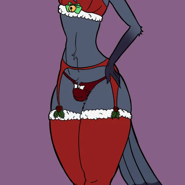 stolas (helluva boss) (christmas, hellaverse) created by boobfan06