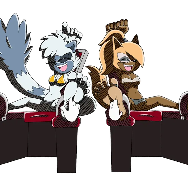 tangle the lemur, whisper the wolf (idw publishing, sega) created by skoufidios