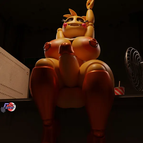 toy chica (fnaf) (five nights at freddy's, five nights at freddy's 2) created by feversfm