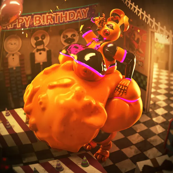 toy chica (fnaf), toy chica (justminkov) (five nights at freddy's, five nights at freddy's 2) created by lustful zen