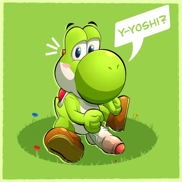 yoshi (character) (mario bros, mythology) created by lalo manias