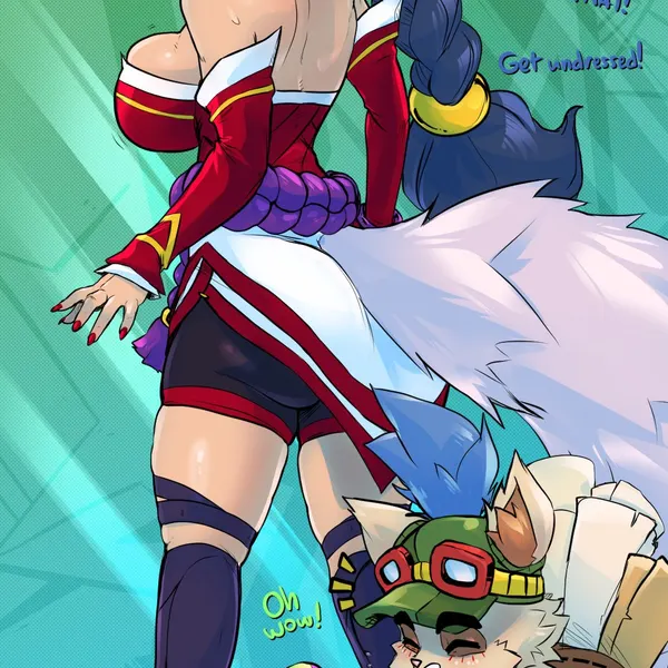 ahri (lol), teemo (lol) (league of legends, riot games) created by fakeryway
