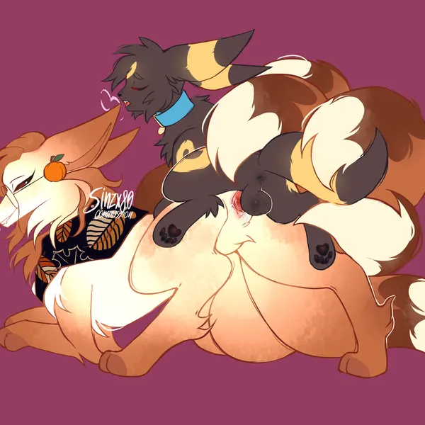 amber (riffmencer), tappy the bwe (nintendo, pokemon) created by sinzx80