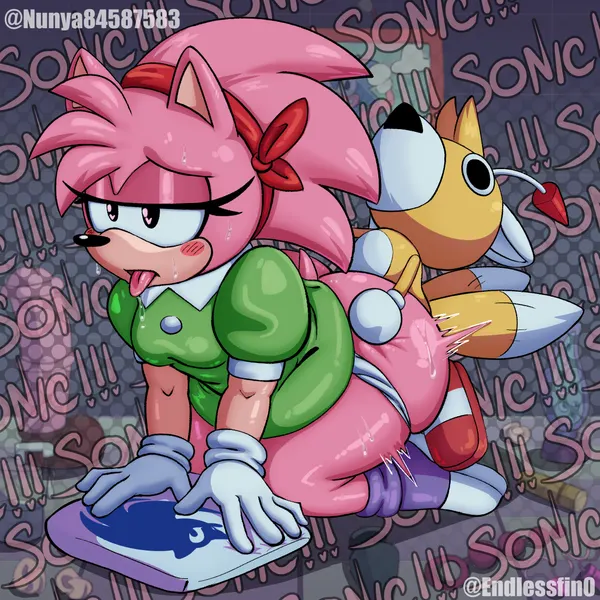 amy rose, classic amy rose, tails doll (classic sonic (universe), sega) created by endlessfin, vampiricpig