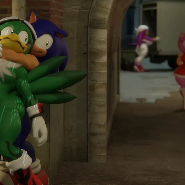 amy rose, jet the hawk, sonic the hedgehog (sega, sonic riders) created by onyxsplash
