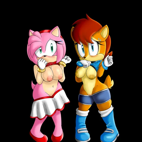 amy rose, sally acorn, sally acorn (post-sgw) (sega, sonic the hedgehog (series)) created by xenrevv