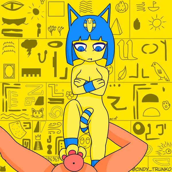 ankha (animal crossing) (animal crossing, nintendo) created by cindy (trunko)