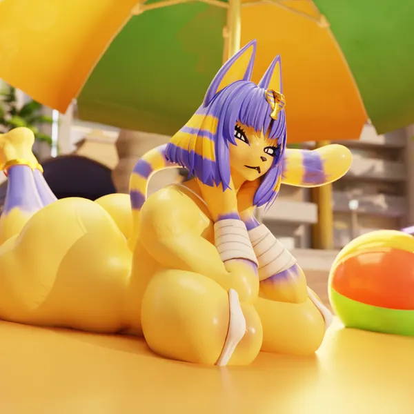 ankha (animal crossing) (animal crossing, nintendo) created by mereo