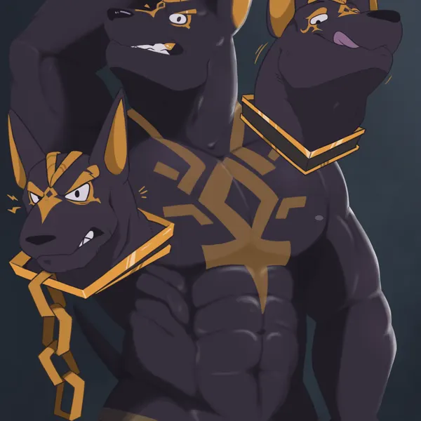 anuberus (xxl woofia) (egyptian mythology, middle eastern mythology) created by yellow omen
