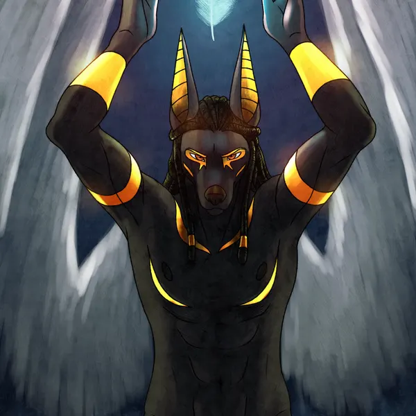 anubis (egyptian mythology, middle eastern mythology) created by erkhyan