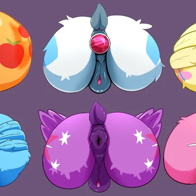 applejack (mlp), fluttershy (mlp), pinkie pie (mlp) (friendship is magic, hasbro) created by sirbreadstick99