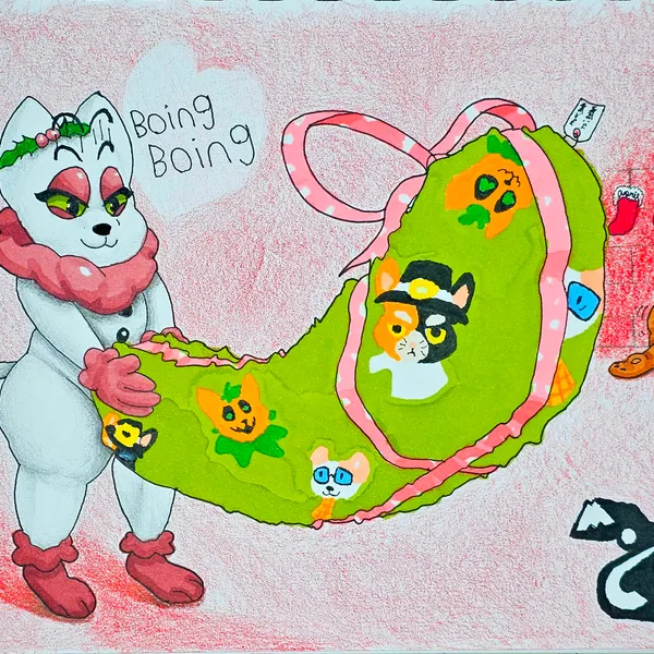 april the fool (acstlu), junipurr, pumkat (christmas) created by marthan crowl (artist)