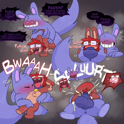 aster (crushpepper) (raving rabbids, rayman (series)) created by crushpepper