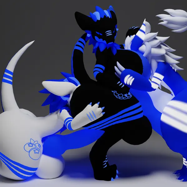 blackberry (blueberrybesuru), blueberry (blueberrybesuru), mulberry (blueberrybesuru) (mythology) created by blueberrybesuru