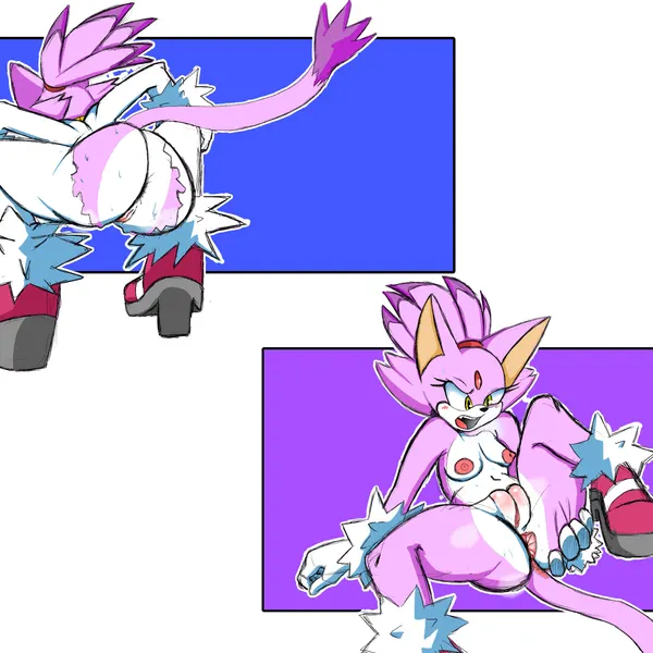 blaze the cat (sega, sonic the hedgehog (series)) created by noinxatnite