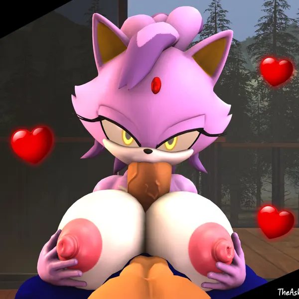 blaze the cat, sonic the hedgehog (sega, sonic the hedgehog (series)) created by theashsfm