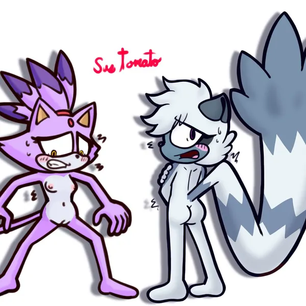 blaze the cat, tangle the lemur (idw publishing, sega) created by sussytomato