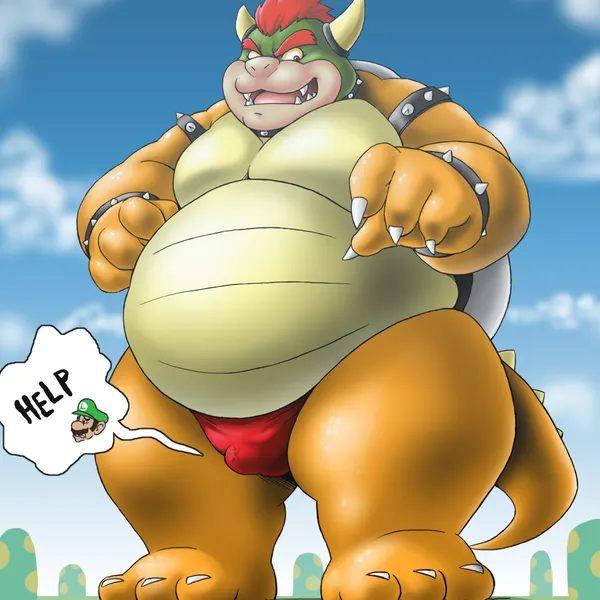 bowser, luigi, mario (mario bros, nintendo) created by dekatanu