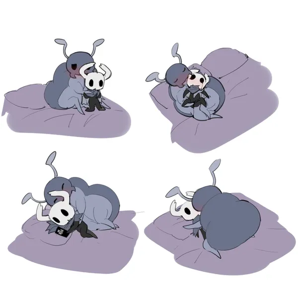 bretta (hollow knight), the knight (hollow knight) (hollow knight (franchise), team cherry) created by oxide cat