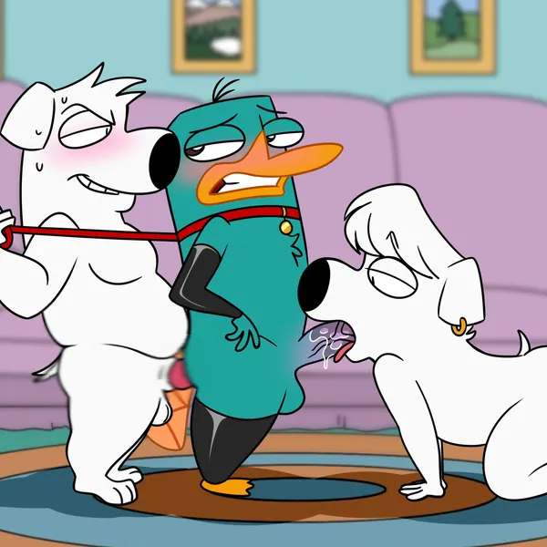 brian griffin, jasper (family guy), perry the platypus (disney, family guy) created by platislut, rocky rakoon