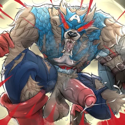 captain america, capwolf (marvel, marvel rivals) created by crazydrak