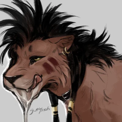 cloud strife, red xiii (final fantasy, final fantasy vii) created by grayish