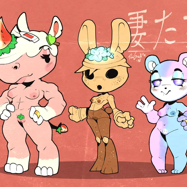 coco (animal crossing), judy (animal crossing), merengue (animal crossing) (animal crossing, nintendo) created by danigrex2n